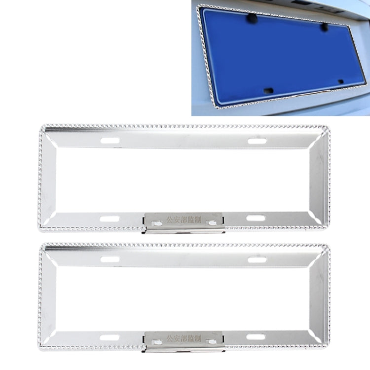 2 cadres de plaque d'immatriculation de voiture, cadres de plaque d'immatriculation de voiture, support de plaque d'immatriculation universel, accessoires de voiture, cadre de plaque d'immatriculation en alliage d'aluminium
