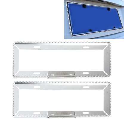 2 cadres de plaque d'immatriculation de voiture, cadres de plaque d'immatriculation de voiture, support de plaque d'immatriculation universel, accessoires de voiture, cadre de plaque d'immatriculation en alliage d'aluminium