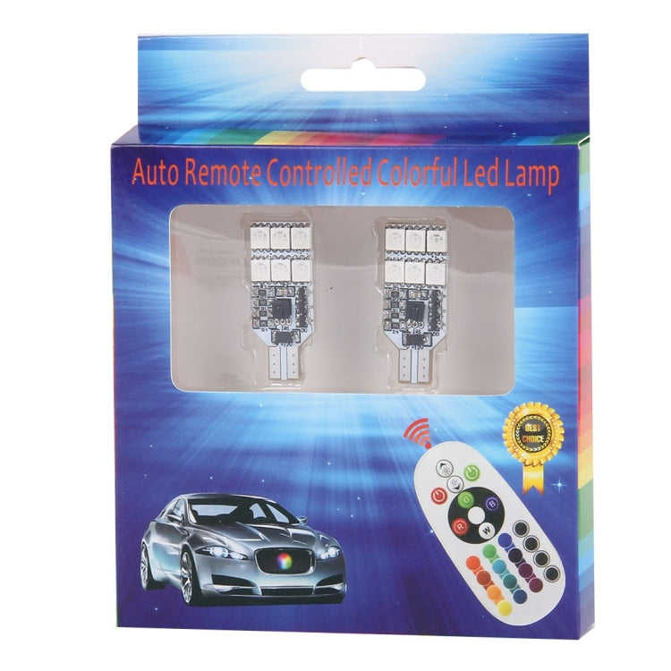 2 PCS Colorful 39MM T10 Port Remote Control Car Dome Lamp LED Reading Light with 12 LED Lights, 39MM 12 LED Lights