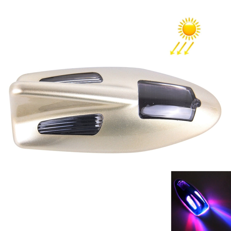 Solar Colorful Light Anti Collision Shark Fin Car Taillight LED Flash Warning Light Caution Light