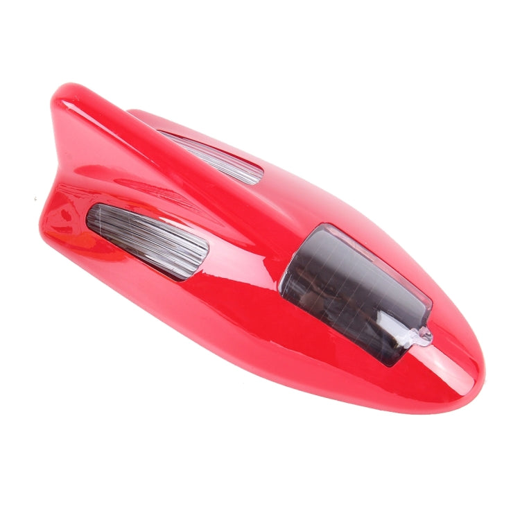 Solar Colorful Light Anti Collision Shark Fin Car Taillight LED Flash Warning Light Caution Light