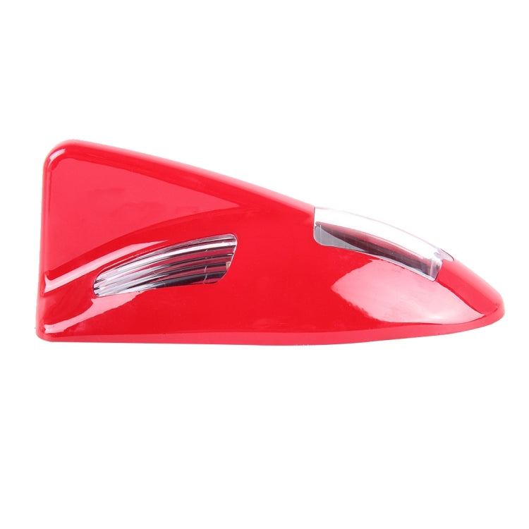 Solar Colorful Light Anti Collision Shark Fin Car Taillight LED Flash Warning Light Caution Light