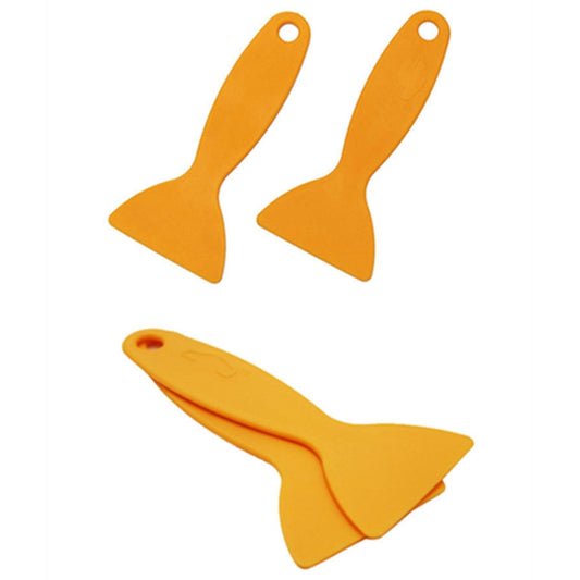 100 PCS Petit Grattoir en Plastique Jaune Outils de Film de Voiture Grattoir de Film Accessoires de Voiture, Petit Grattoir en Plastique Jaune