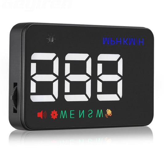 Geyiren A5 HUD 3.5 inch Car Head Up Display with GPS System, Two Mode Display, Light Sensors, KM/h MPH Speed, Compass, Speed Alarm, A5(Black), A5 (Green Light)