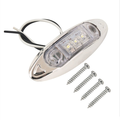 10 PCS DC 10-30V Car Truck Trailer Piranha 3-LED Side Marker Indicator Lights Bulb Lamp, Light Color: White, 10 PCS White Light