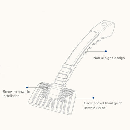 Car Snow Shovel Auto Ice Scraper Winter Road Safety Cleaning Tools Defrost Deicing Removal Rain Water Snow Brush, Ice Scraper