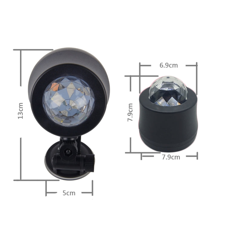 5V 6W Colorful Car Decoration DJ Light Sound Activated Strobe Effect Atmosphere Light Star Music Light Lamp with 6 RGB LED Lights, Cable Length:4m, Sound Activated Atmosphere Light
