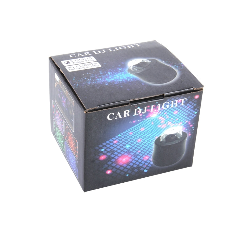 5V 6W Colorful Car Decoration DJ Light Sound Activated Strobe Effect Atmosphere Light Star Music Light Lamp with 6 RGB LED Lights, Cable Length:4m, Sound Activated Atmosphere Light