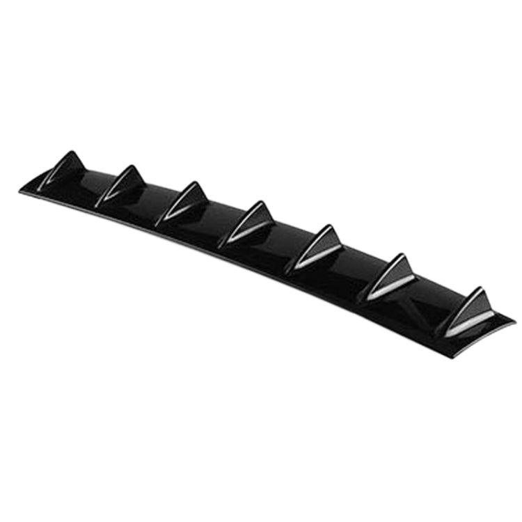 Universal Car Rear Bumper Lip Diffuser 7 Shark Fin Style Black ABS, Size: 85.3 x 79.8 x 13.4cm, 85.0x18.0x5.0cm Black