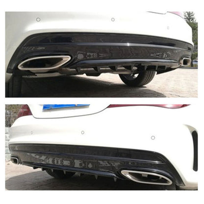 Universal Car Rear Bumper Lip Diffuser 5 Shark Fin Style Carbon Fiber  ABS, Size: 58.4 x 53.3 x 15.2cm, 60.0x18.0x5.0cm Carbon Fiber