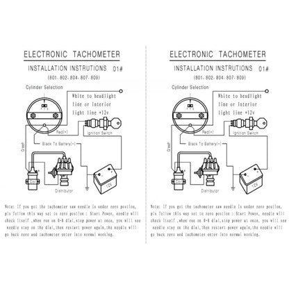 B3076 3.75 inch 12V Car Modified Tachometer, B3076