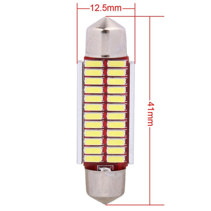2 PCS 41mm 2W 240LM White Light 24 LED SMD 4014 Error Free License Plate Lights Car Light Bulb, 41mm