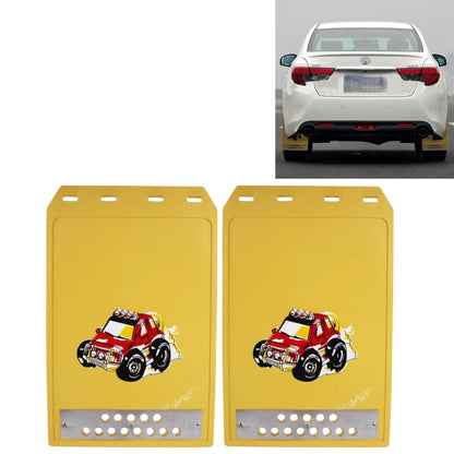 2 PCS WS-003 Bavettes Anti-Éclaboussures Moulées Robustes Premium, Garde-Boue Auto Avant et Arrière, Petite Taille, Motif Aléatoire