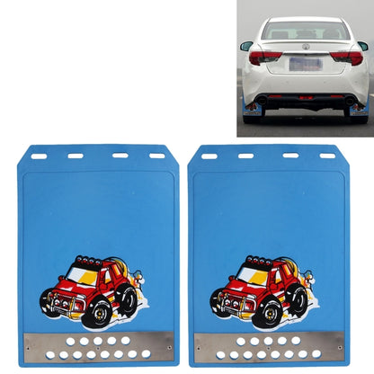 Premium Heavy Duty Molded Splash Front and Rear Mud Flaps Guards, Medium Size, Random Pattern Delivery