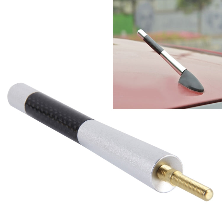 Antenne courte en aluminium et fibre de carbone, polie, vis universelles (grande taille), 12 cm