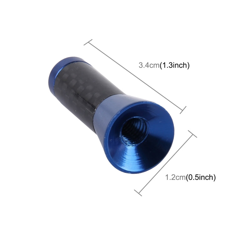 Carbon Fiber Aluminum Short Antenna Polished Universal Screws Base(Small Size), 3.4cm