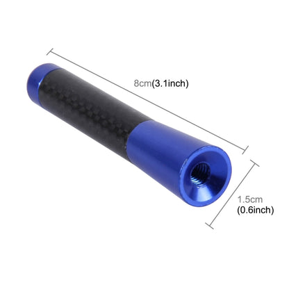 Carbon Fiber Aluminum Short Antenna Polished Universal Screws Base(Medium Size), 8cm