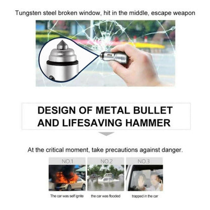 Car Diamond Aluminium Alloy QC3.0 Dual USB Quick Charger, QC3.0