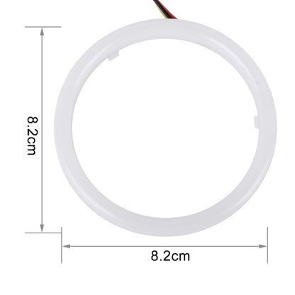 2 PCS 2.5inch 3W White Light + Yellow Light Car Angel Eyes Light, DC 12V Cable Length: 50cm, 2.5inch