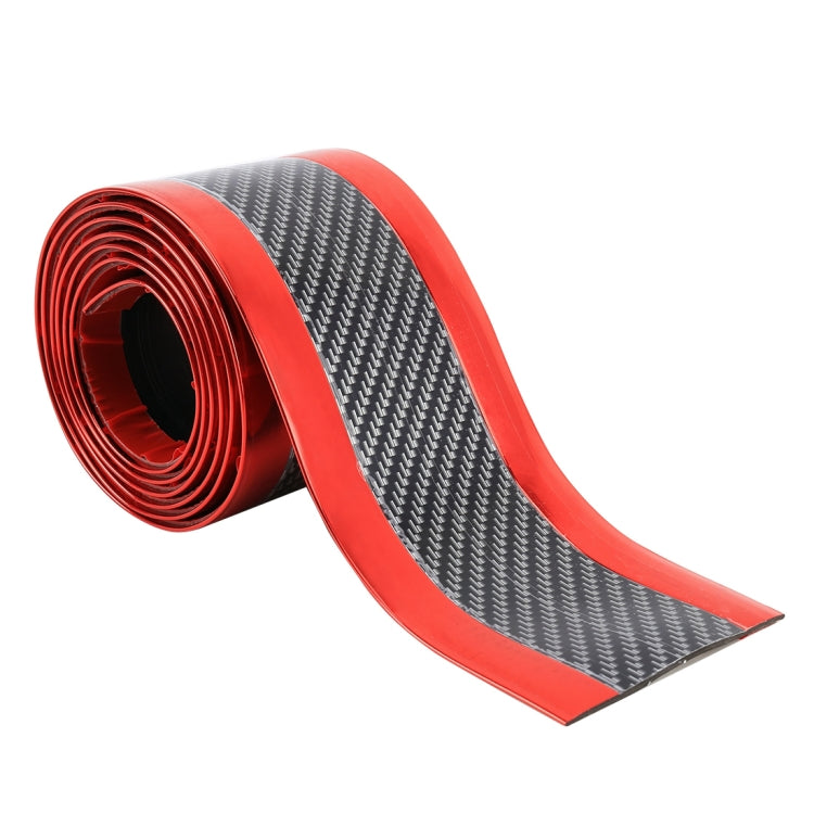 Universal Electroplate Carbon Fibre Car Door Threshold Decoration Strip Decorative Sticker, Size : 5CM x 2M, 5CM x 2M (Red), 5CM x 2M (Silver), 5CM x 2M (Gold)