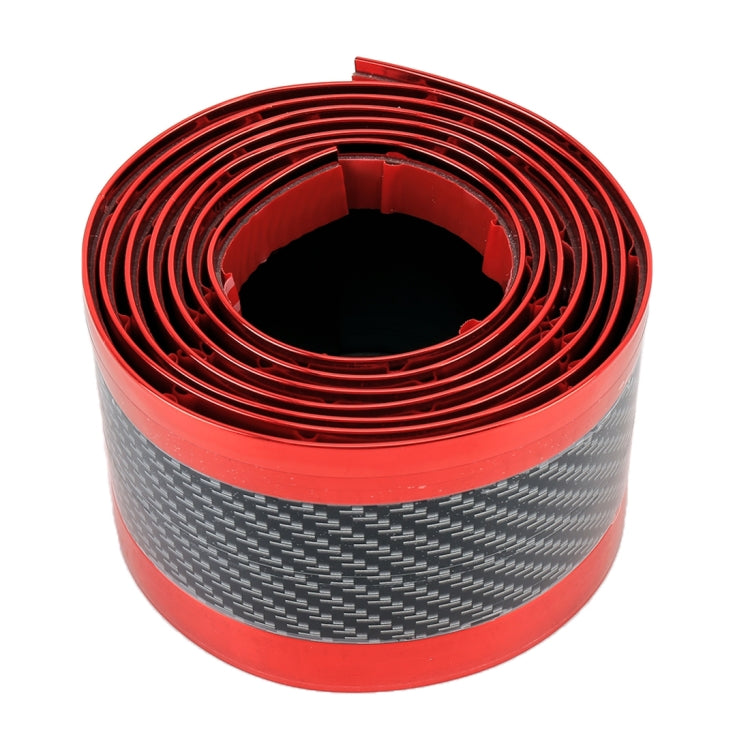 Universal Electroplate Carbon Fibre Car Door Threshold Decoration Strip Decorative Sticker, Size : 5CM x 2M, 5CM x 2M (Red), 5CM x 2M (Silver), 5CM x 2M (Gold)