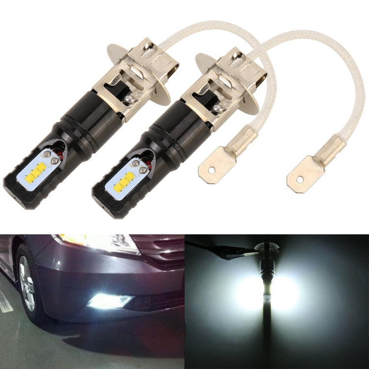 2 PCS H3 DC12V / 4.5W / 6000K / 360LM Car LED Fog Light with 6 CSP Lamp Beads, White Light, H3 (Black), H3 (Silver)