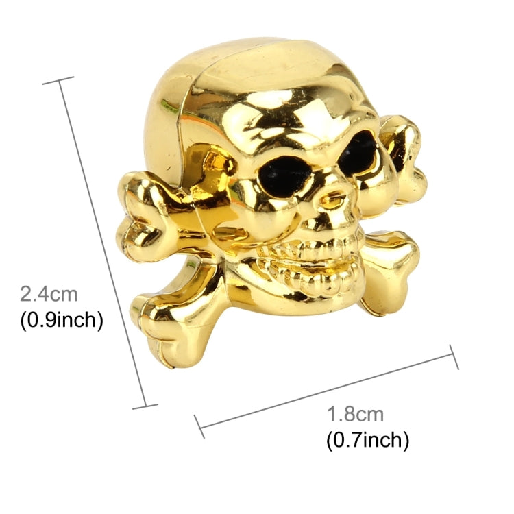 4 PCS Universal Skull Shape Gas Cap Mouthpiece Cover Gas Cap Tire Cap Car Motor Bicycle Tire Valve Caps, Skull Shape