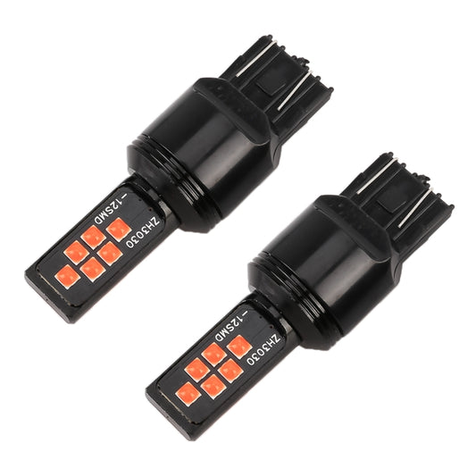 2 PCS 7443 DC9-16V / 3.5W Car Auto Brake Lights 12LEDs SMD-ZH3030 Lamps, with Constant Current, 7443