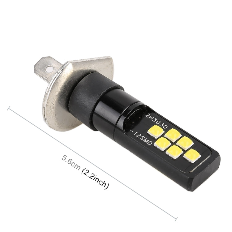 2 PCS H1 DC9-16V / 3.5W / 6000K / 320LM Car Auto Fog Light 12LEDs SMD-ZH3030 Lamps, with Constant Current, H1