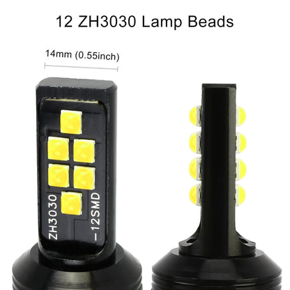 2 PCS H1 DC9-16V / 3.5W / 6000K / 320LM Car Auto Fog Light 12LEDs SMD-ZH3030 Lamps, with Constant Current, H1