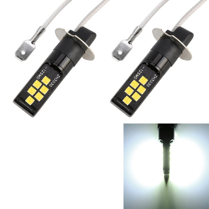 2 PCS H3 DC9-16V / 3.5W / 6000K / 320LM Car Auto Fog Light 12LEDs SMD-ZH3030 Lamps, with Constant Current, H3