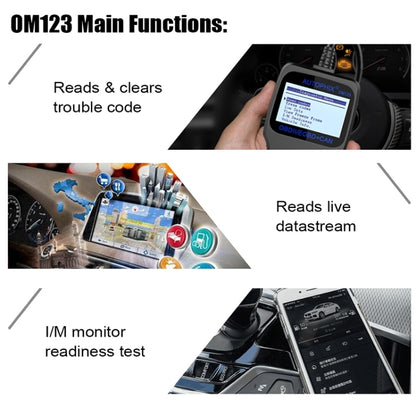 AUTOPHIX OM123 Car Portable OBD2 Scanner Car Diagnostic Tool OBD 2 Automotive Scanner EOBD Code Reader, OM123 (Orange)