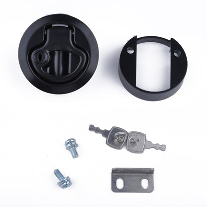 RV / Yacht / Washroom Door Catch Latch Release Cupboard Door Stop Drawer Cabinet Locker, with Key, Black, with Key