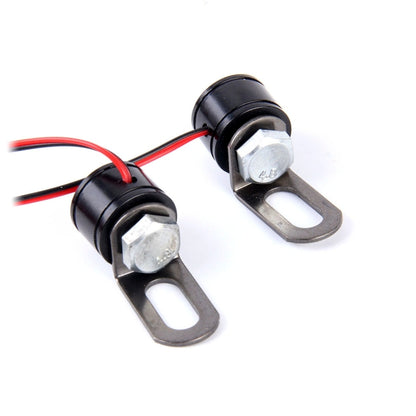 2 PCS 12V 3W  Blue Light Eagle Eyes LED Strobe Light For Motorcycle ，Wire Length: 90cm, Wire Length: 90cm
