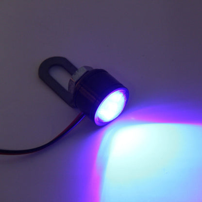2 PCS 12V 3W  Blue Light Eagle Eyes LED Strobe Light For Motorcycle ，Wire Length: 90cm, Wire Length: 90cm