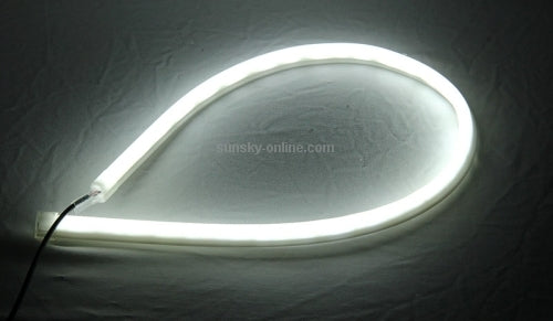 2 PCS 12V Car Daytime Running Lights Soft Article Lamp, White + Yellow Light, Length: 85cm, 85cm
