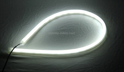 2 PCS 12V Car Daytime Running Lights Soft Article Lamp, White + Yellow Light, Length: 85cm, 85cm