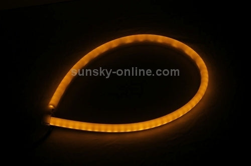 2 PCS 12V Car Daytime Running Lights Soft Article Lamp, White + Yellow Light, Length: 85cm, 85cm