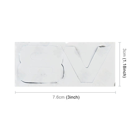 V8 Separate Shape Car Metal Body Decorative Sticker, V8 Separate Shape