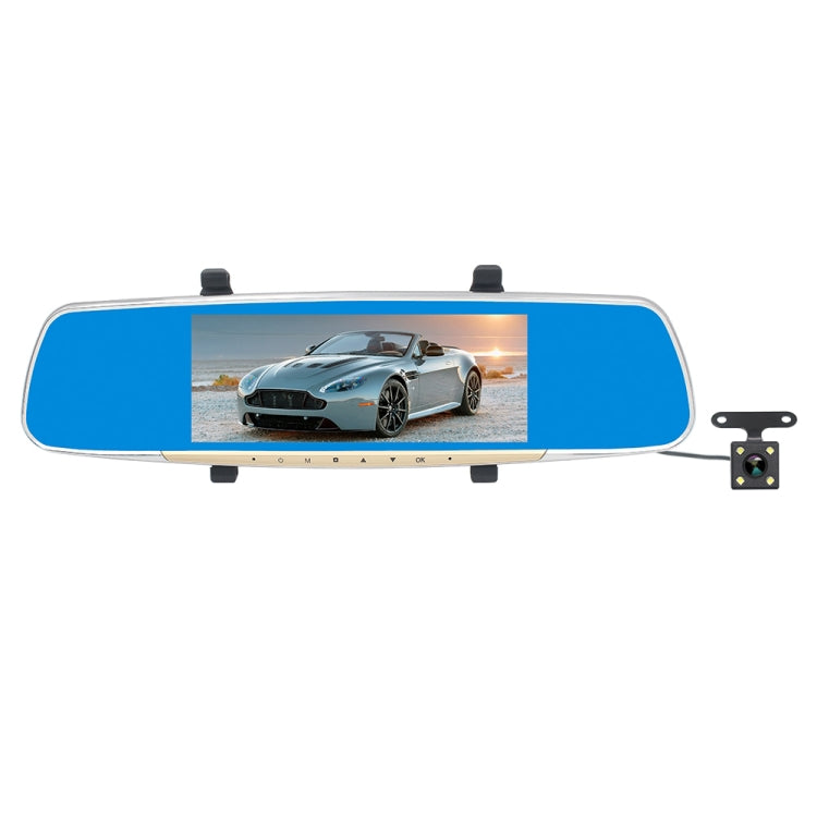 V100 Rétroviseur de voiture avec écran tactile LCD 7 pouces et caméra séparée, grand angle de vision de 170 degrés, prend en charge la vision nocturne / l'enregistrement en boucle / la détection de mouvement / le capteur G / la carte TF, 7 pouces