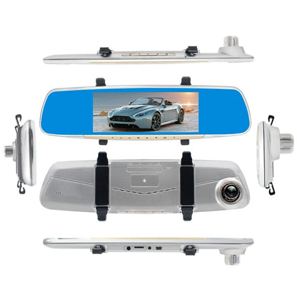 V100 Rétroviseur de voiture avec écran tactile LCD 7 pouces et caméra séparée, grand angle de vision de 170 degrés, prend en charge la vision nocturne / l'enregistrement en boucle / la détection de mouvement / le capteur G / la carte TF, 7 pouces