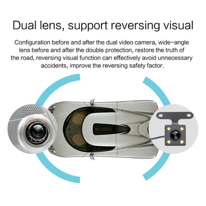 V100 Rétroviseur de voiture avec écran tactile LCD 7 pouces et caméra séparée, grand angle de vision de 170 degrés, prend en charge la vision nocturne / l'enregistrement en boucle / la détection de mouvement / le capteur G / la carte TF, 7 pouces
