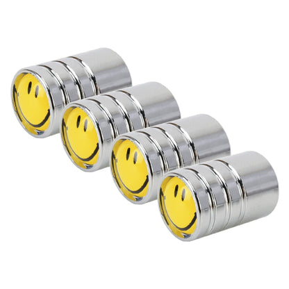 4 PCS Smile Pattern Gas Cap Mouthpiece Cover Gas Cap Tire Cap Car Motor Bicycle Tire Valve Caps, Smile Pattern