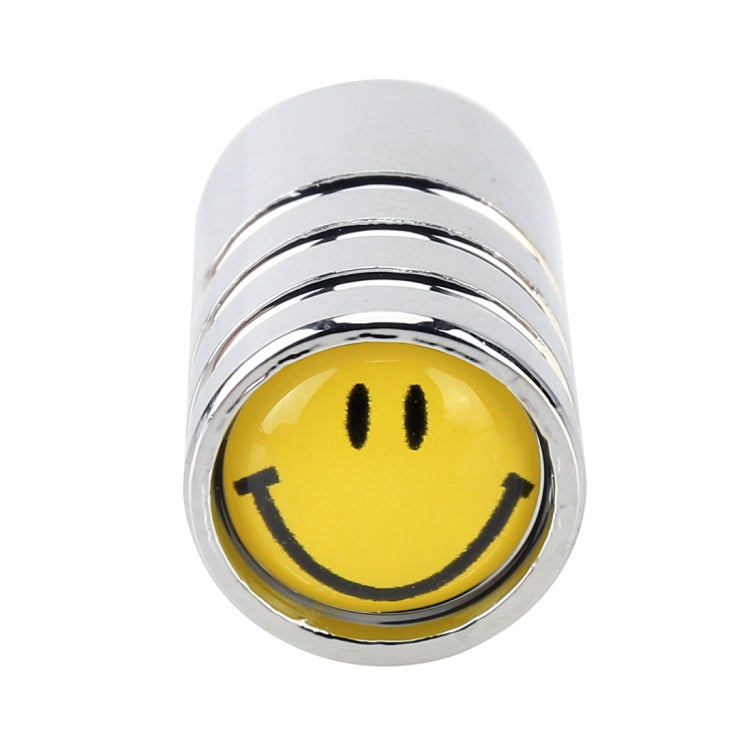 4 PCS Smile Pattern Gas Cap Mouthpiece Cover Gas Cap Tire Cap Car Motor Bicycle Tire Valve Caps, Smile Pattern