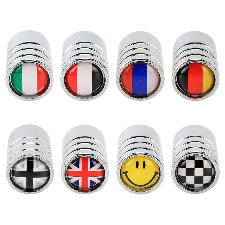 4 PCS Smile Pattern Gas Cap Mouthpiece Cover Gas Cap Tire Cap Car Motor Bicycle Tire Valve Caps, Smile Pattern