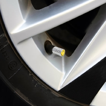4 PCS Smile Pattern Gas Cap Mouthpiece Cover Gas Cap Tire Cap Car Motor Bicycle Tire Valve Caps, Smile Pattern