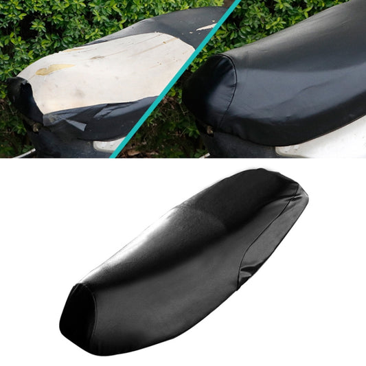 Housse de siège de moto noire en cuir imperméable, protection de coussin de scooter contre le soleil, taille : M, longueur : 48-54cm ; largeur : 25-35cm, longueur : 48-54cm ; largeur : 25-35cm
