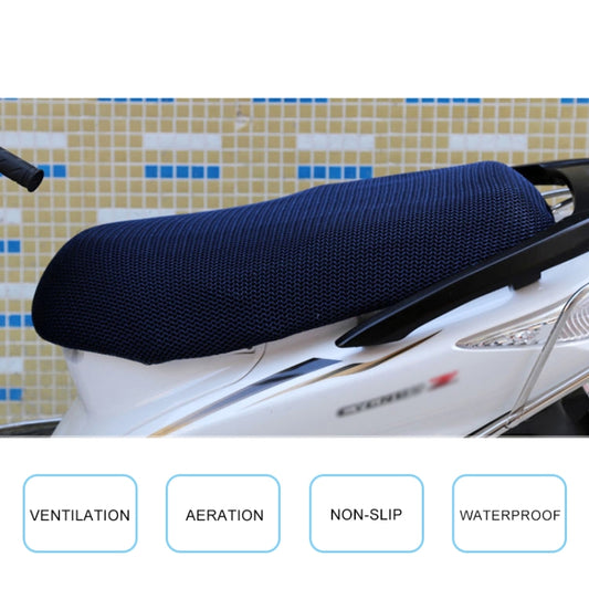 Housse de siège de moto imperméable, protection solaire, isolation thermique, protection de coussin de scooter, taille : L, longueur : 70-77 cm ; largeur : 40-50 cm, taille : L (bleu), taille : L (noir rouge), taille : L (noir bleu), taille : L (noir)