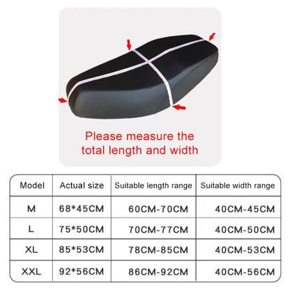 Waterproof Motorcycle Sun Protection Heat Insulation Seat Cover Prevent Bask In Seat Scooter Cushion Protect, Size: XL, Length: 78-85cm; Width: 40-53cm, Size: XL (Blue), Size: XL (Black Red), Size: XL (Black Blue), Size: XL (Black)