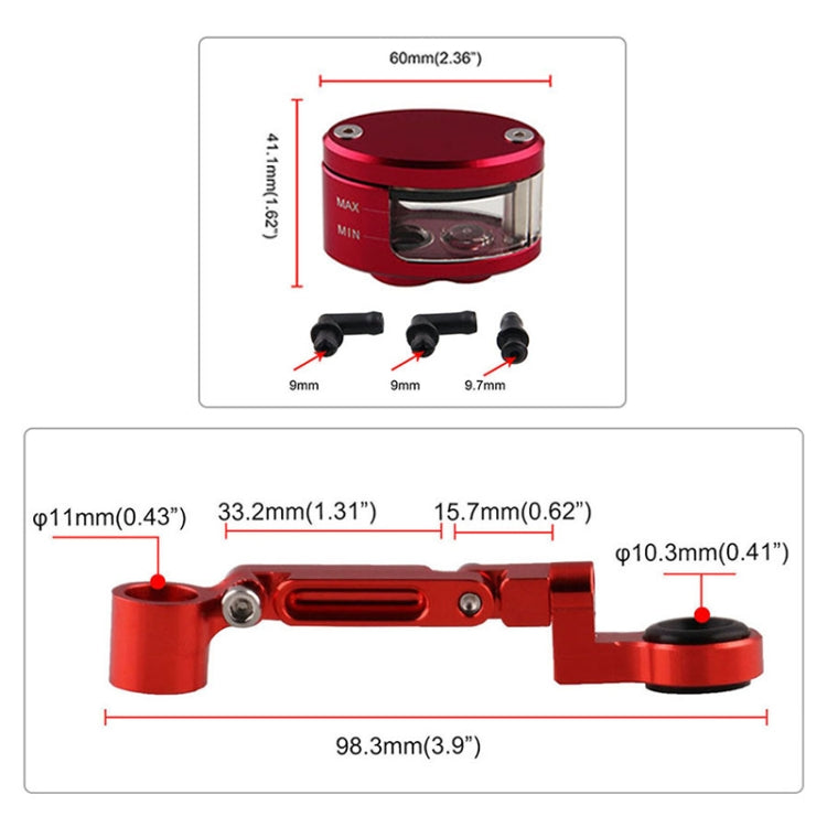 Pièces de modification de moto, réservoir d'huile de frein avant universel pour Kawasaki/Suzuki